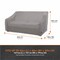 Modern Leisure Garrison Patio Loveseat Cover, Waterproof, 66 in. L x 4 in. W x 39 in. H, Granite 3010 - alternate 8